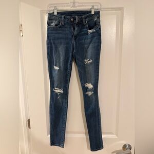 Joe's Jeans Dark Blue Distressed Skinny Jeans